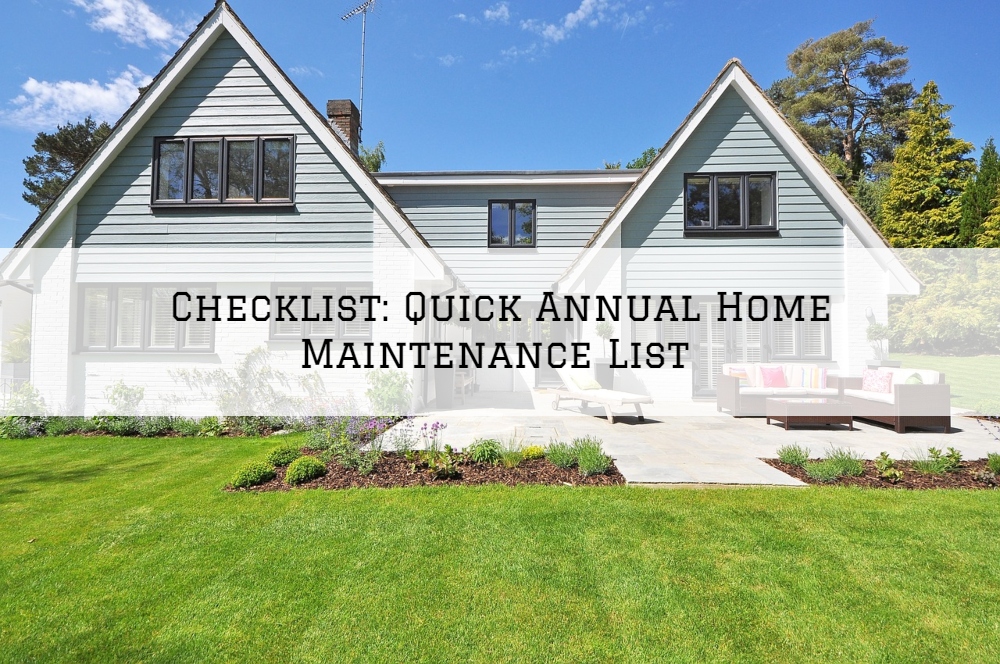 Checklist: Quick Annual Home Maintenance List